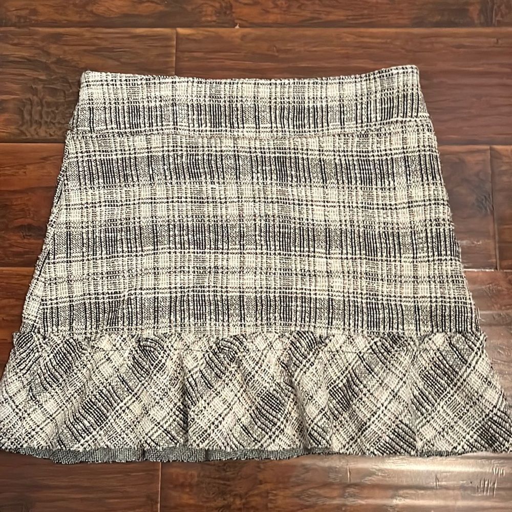 Nordstrom Rack Moda Academia Tweed Ruffle Bottom Skirt Feminine Schoolgirl